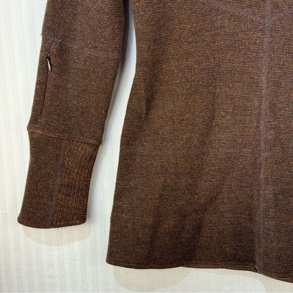Title Nine Wool Blend Sweater Jacket Brown Knit Full Zip Women’s Size X-Small - Picture 8 of 11